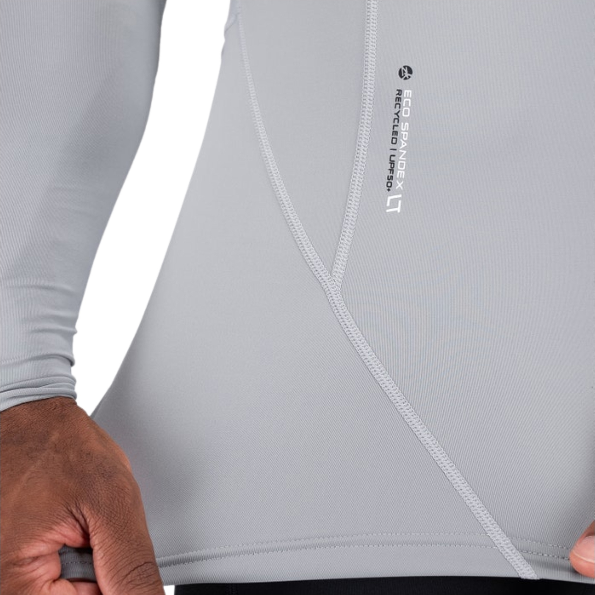 2026 Zhik Männer Eco Spandex LT Long Sleeve Baselayer Top DTP-0163-M-PLT - Platinum